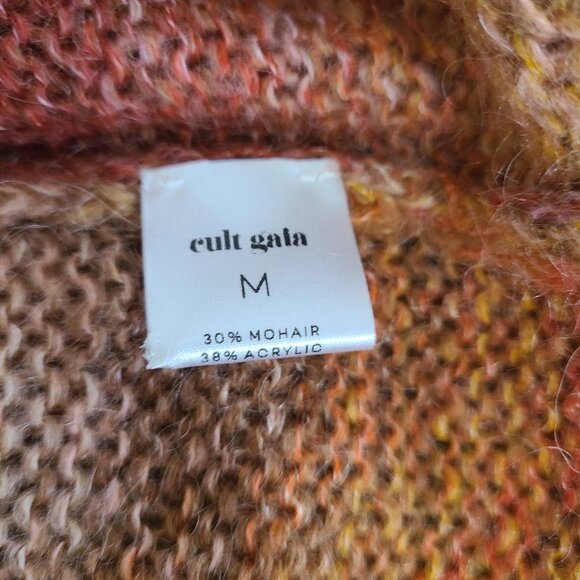 Cult Gaia Lounge Set Sunset Space Dye Orande Size M Mohair - Picture 12 of 12
